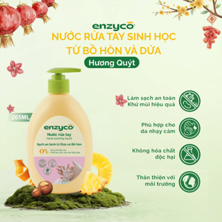  Nước Rửa Tay Sinh Học ENZYCO 265ml - Chiết Xuất Bồ Hòn & Enzyme Dứa Sạch Khuẩn Dưỡng Ẩm Mịn An Toàn Cho Da Nhạy Cảm 