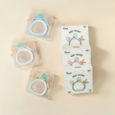 [ĐÃ KIỂM NGHIỆM] [TẶNG HỘP] Đồ Chơi Gặm Nướu chiếc nhẫn Silicon Organic Mềm, An Toàn Cho Bé LiLcare