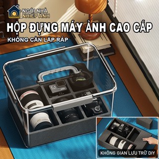 Hộp chống ẩm máy ảnh cao cấp trong suốt, có thể tự do tùy chỉnh kích thước mút chống va đập