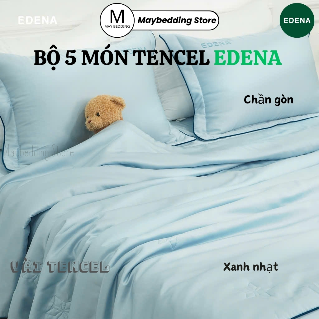 Bộ Chăn Ga Gối Edena Tencel 60s Everyday, Mềm Mịn, Hàng Chính Hãng