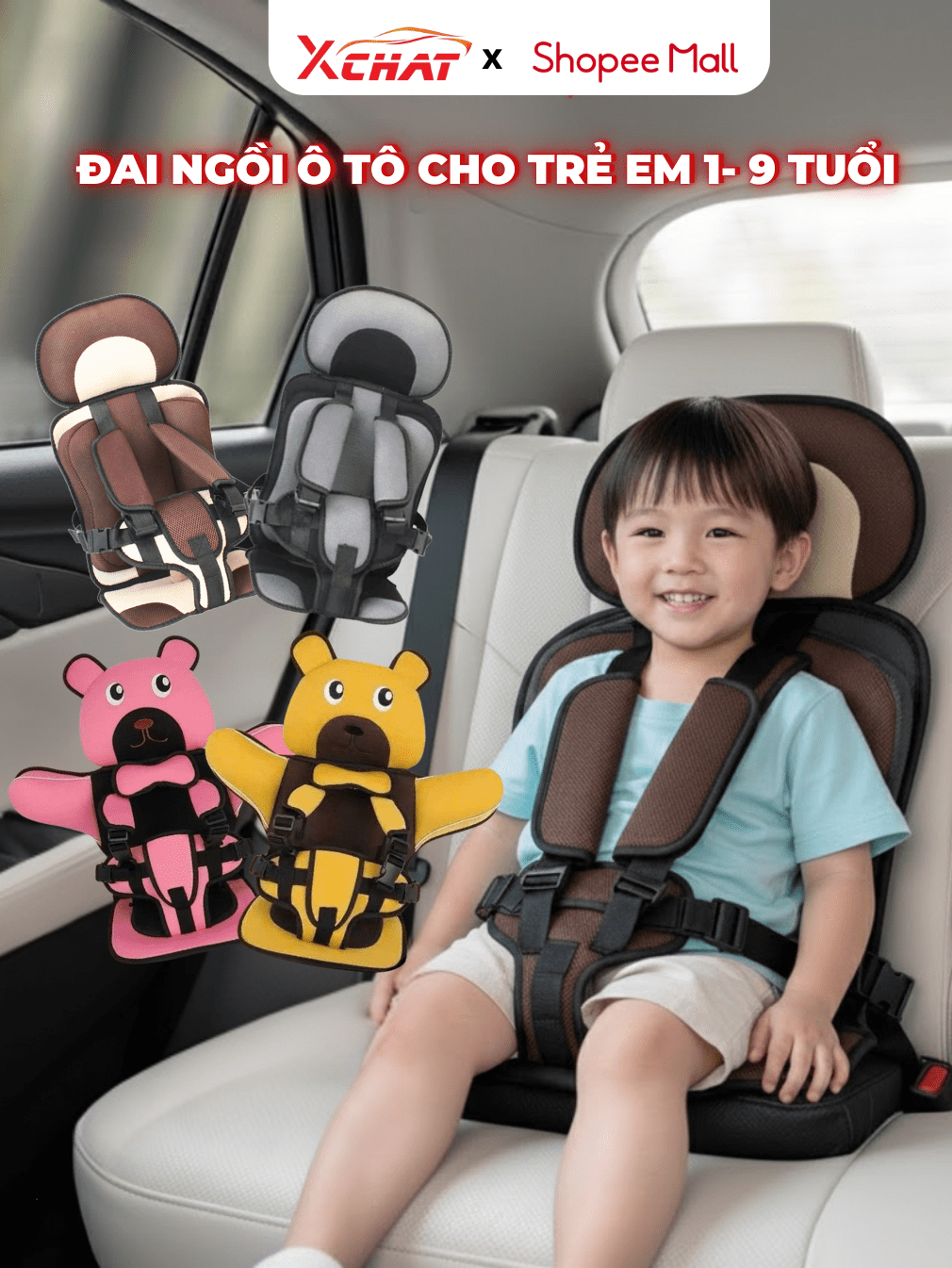 Đai ngồi ô tô cho bé XCHAT