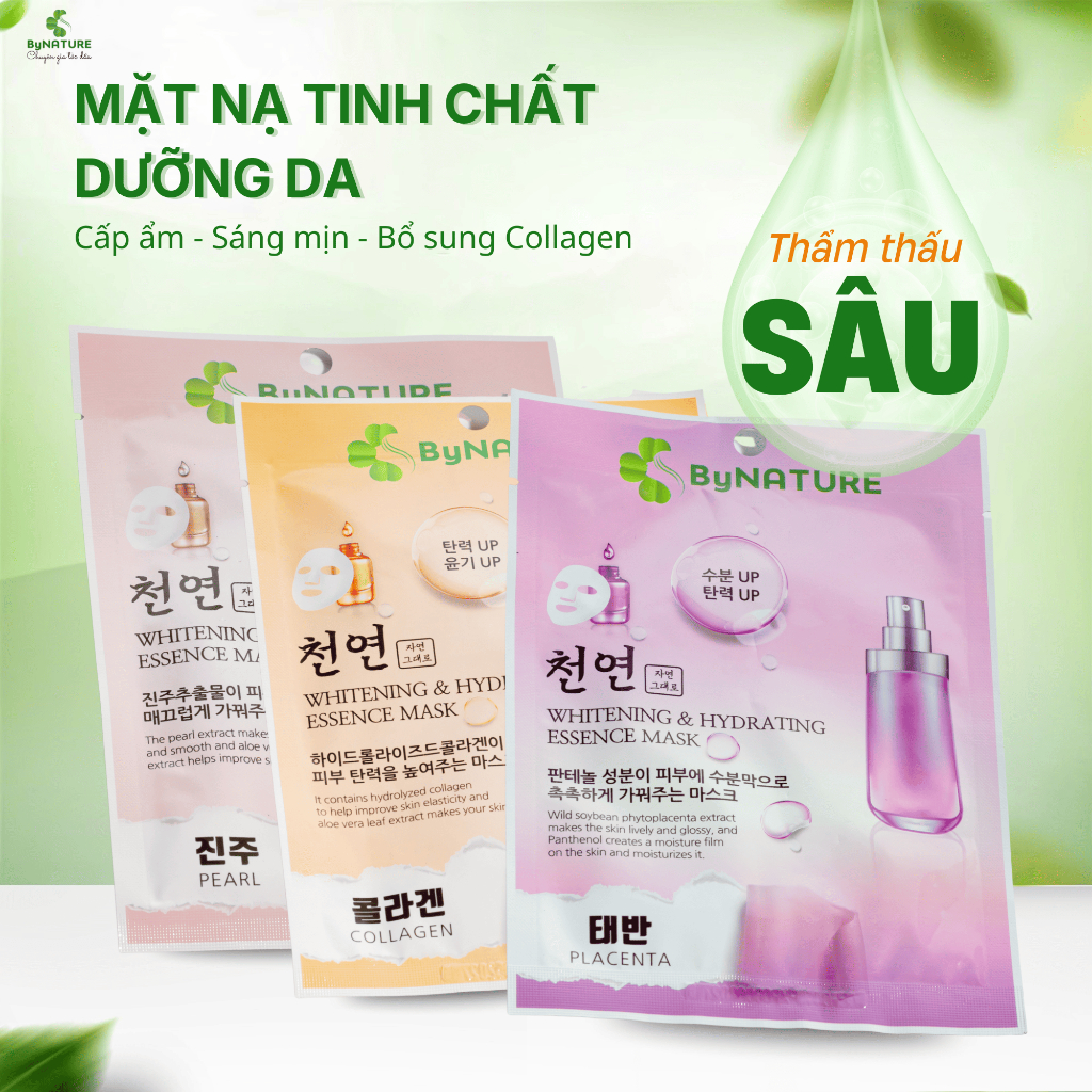 Mặt Nạ Dưỡng Trắng Da Giúp Cấp Ẩm ByNature, Tăng Độ Đàn Hồi Cho Da Căng Bóng, Khỏe Mạnh