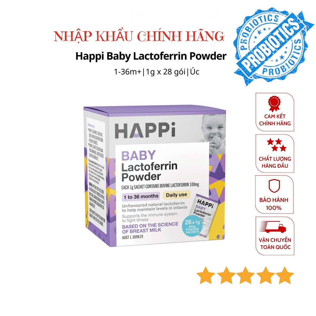 Thực phẩm bảo vệ sức khoẻ Happi Baby Lactoferrin Powder