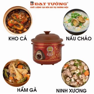 Nồi Hầm Chậm.Kho Cá Đạt Tường Đất Nung,Gốm Sứ Dung Tích 1.5L,2.5L,3.5L,4.5L.nồi nấu chảo đa năng .bảo hành 12 tháng.
