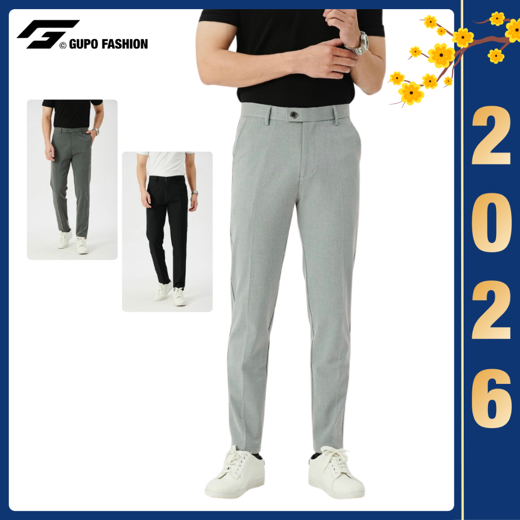 Quần Tây Âu Nam Luxury Local Brand Slimfit Ống Côn Cotton Co Giãn Dáng Công Sở GUPO - dailuxury