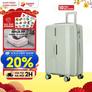  Vali SUNNY CHOCO - nhựa PP chịu ngoại lực tuyệt đối 20 24 28 inch xách tay kí gửi chống vỡ 