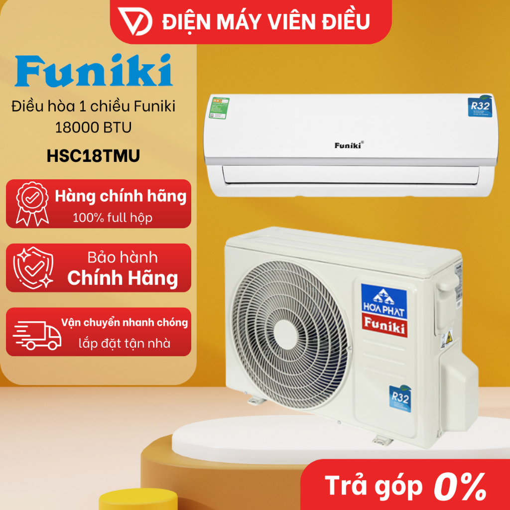 HSC18TMU - Điều hòa máy lạnh Funiki 1 chiều 18000BTU làm lạnh nhanh HSC18TMU