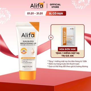  Kem chống nắng Alifa Sun Block Brightening Up 50g SPF50+ PA+++ nâng tone dưỡng da trắng mịn 
