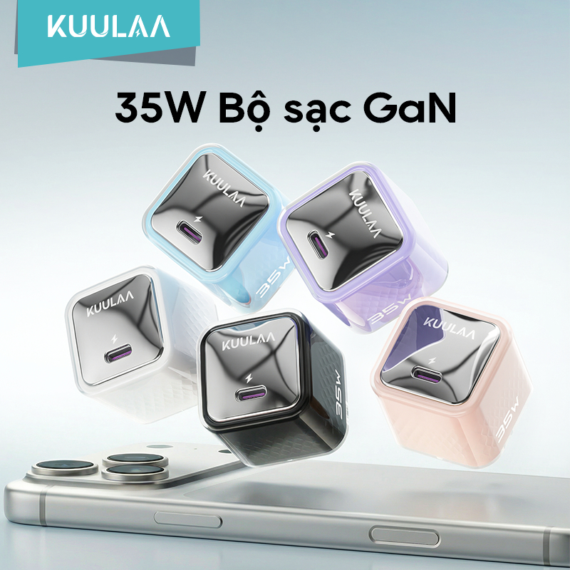 Bộ sạc nhanh KUULAA 35W, bộ sạc tường nhanh nhỏ gọn, dành cho iPhone,Galaxy , Huawei, Xiaomi