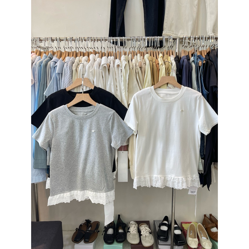 [PORO Clothing ] 6031 áo thun lai ren