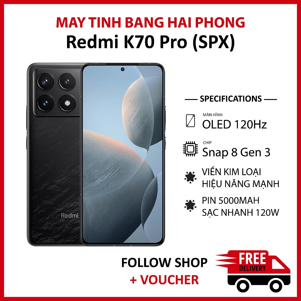 [Máy Cũ] Điện thoại Xiaomi Redmi K70 Pro (SPX) RAM 16/256GB chip Snapdragon 8 Gen 3 màn OLED 2k Pin 
