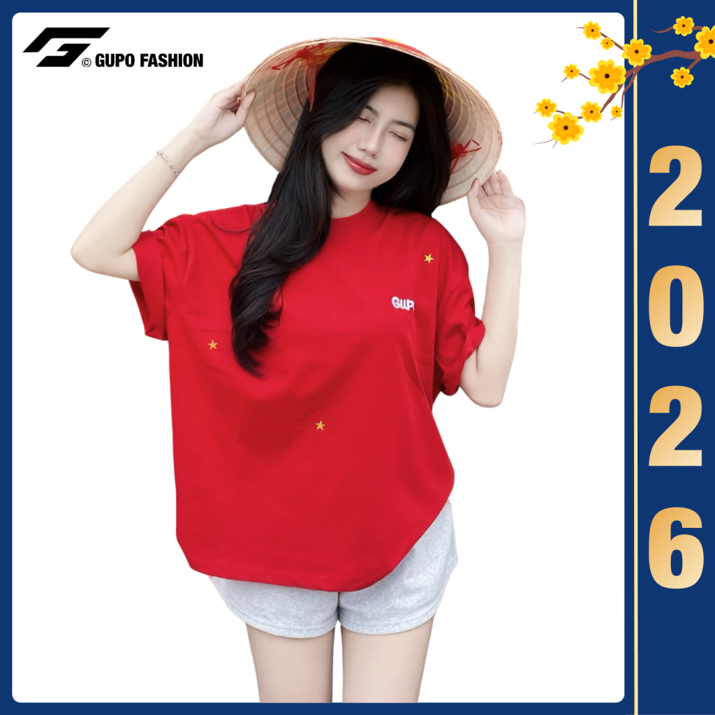 Áo Thun Boxy 280GSM “STAR” Thêu Len Unisex Cotton Local Brand GUPO - TSS01