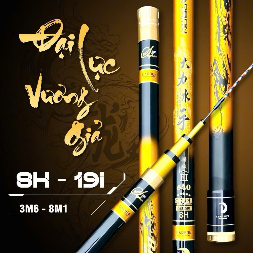 Đại Lục Vương Giả SH-19i Cần Câu Cá Carbon 3M6-8M1 Chất Lượng Cao