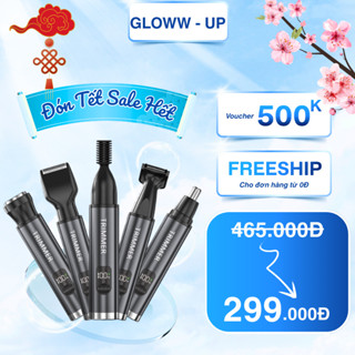  Máy Cạo Lông Cắt Tóc Tỉa Lông Mũi Lông Mày 5 in 1 Đa Năng Cạo Râu Tỉa Lông Bikini Lưỡi Thép Không Gỉ 