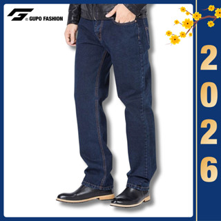  Quần Jean Nam Ống Suông Vải Dày Big Size Trung Niên Local Brand Chính Hãng GUPO – JD133 
