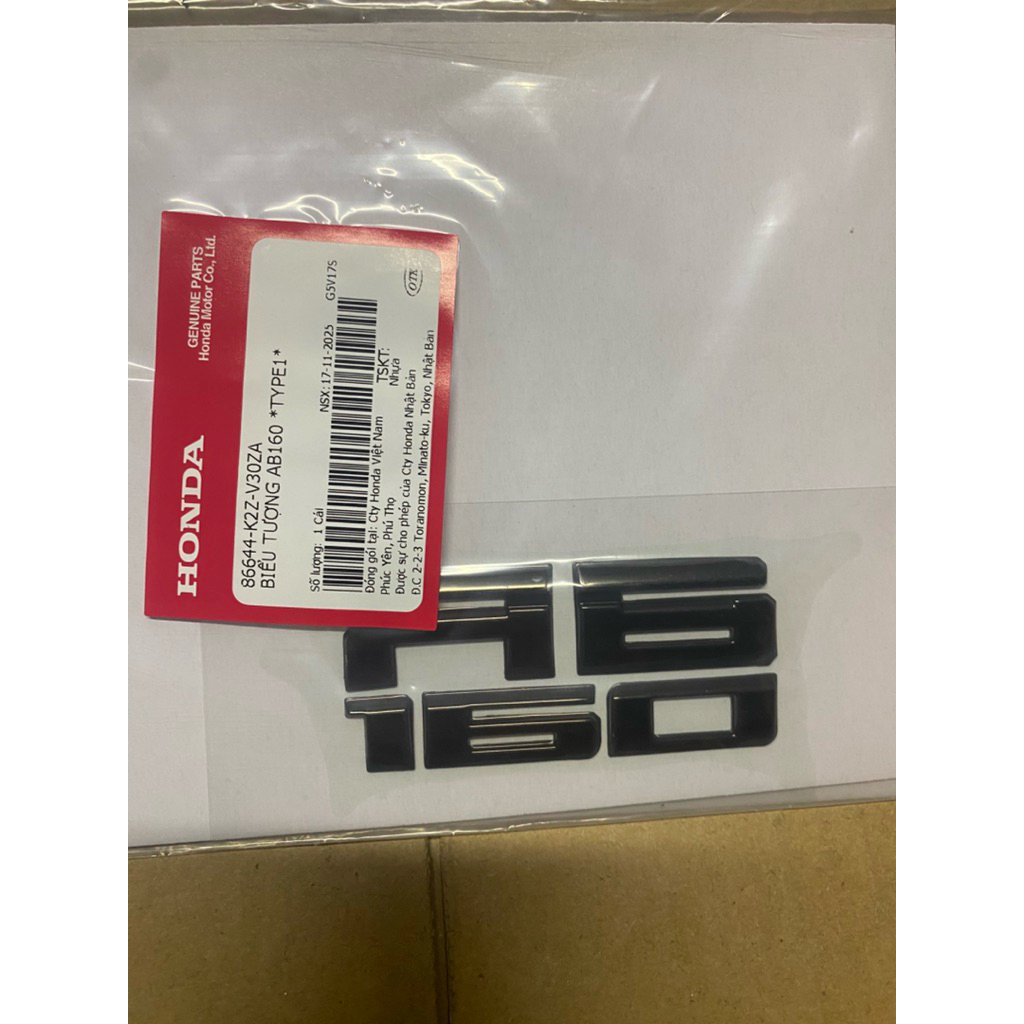 86645-K2Z- tem yếm 160 ab 2026 TEM ỐP TRƯỚC 160 ab 2026