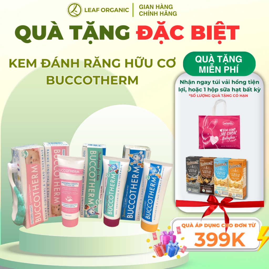 Kem đánh răng hữu cơ BUCCOTHERM cho mọi lứa tuổi
