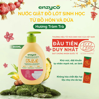  Nước Giặt Đồ Lót Sinh Học ENZYCO Từ Bồ Hòn Và Dứa Đạt Chứng Nhận ECODETERGENT-ECOCERT 465ml Kháng Khuẩn Khử Mùi 