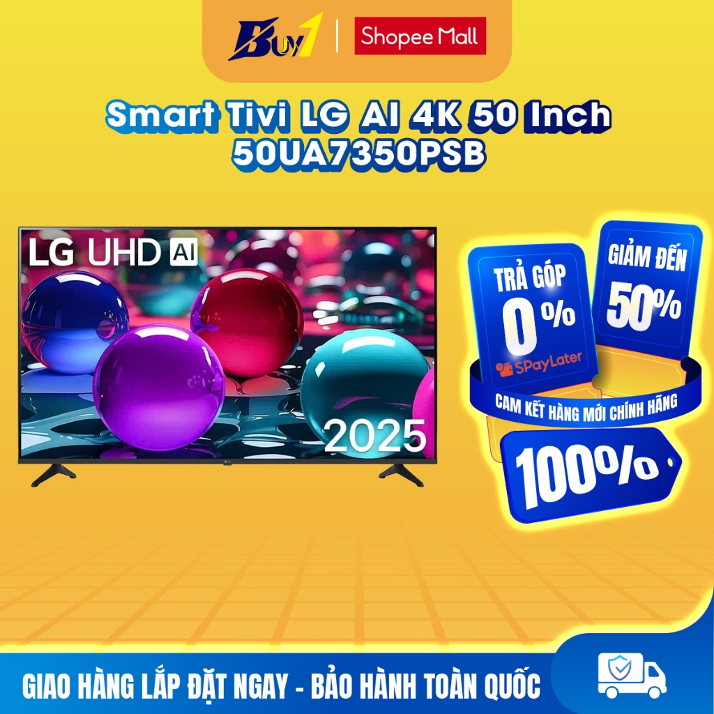 50UA7350PSB - Smart Tivi LG AI 4K 50 Inch 50UA7350PSB - Hàng chính hãng