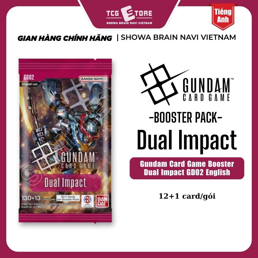 Thẻ Gundam Card Game Booster Dual Impact GD02 Tiếng Anh