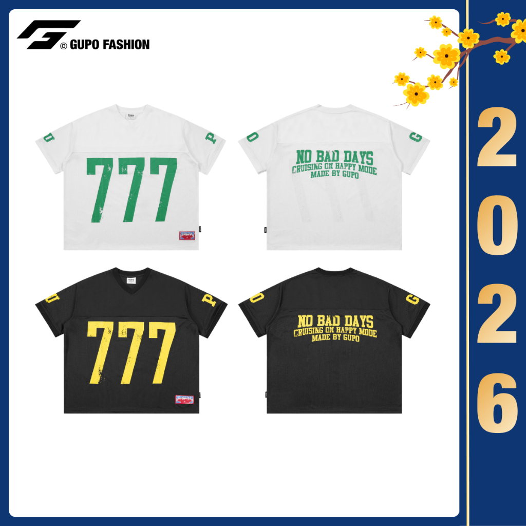 [BST TẾT] Áo Jersey 777  Cotton Mesh Form Boxy Unisex Local Brand GUPO - JS01