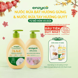  Combo Nước Rửa Chén Bát Và Nước Rửa Tay Sinh Học 465ml Từ Bồ Hòn Và Dứa Đạt Chứng Nhận ECODETERGENT-ECOCERT Dịu Nhẹ 