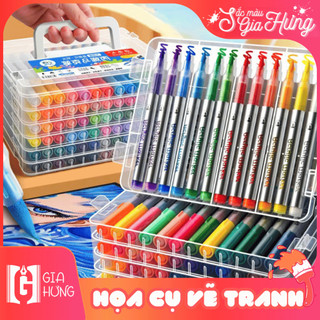  Bộ Bút Màu Acrylic Đầu Brush Hoa Cao Cấp 12 48 60 84 Màu Gia Hưng Đa Dạng Màu Sắc Cao Cấp 