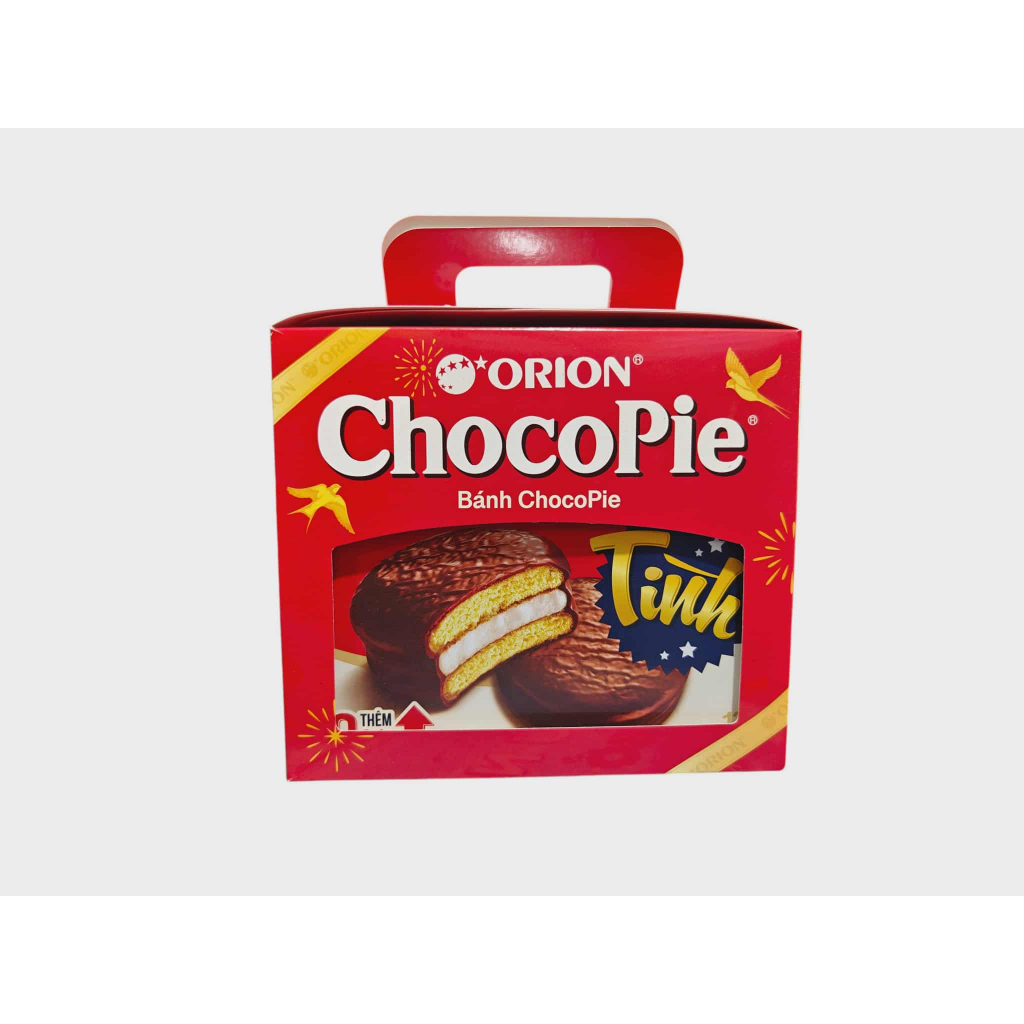 Bộ Quà Tết Trọn Vẹn 2 Vị Orion Chính Hãng Hộp Bánh Kẹo Cao Cấp Biếu Tặng