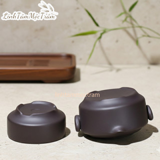 Bộ ấm chén Độc ẩm gốm sứ tráng men màu đá
