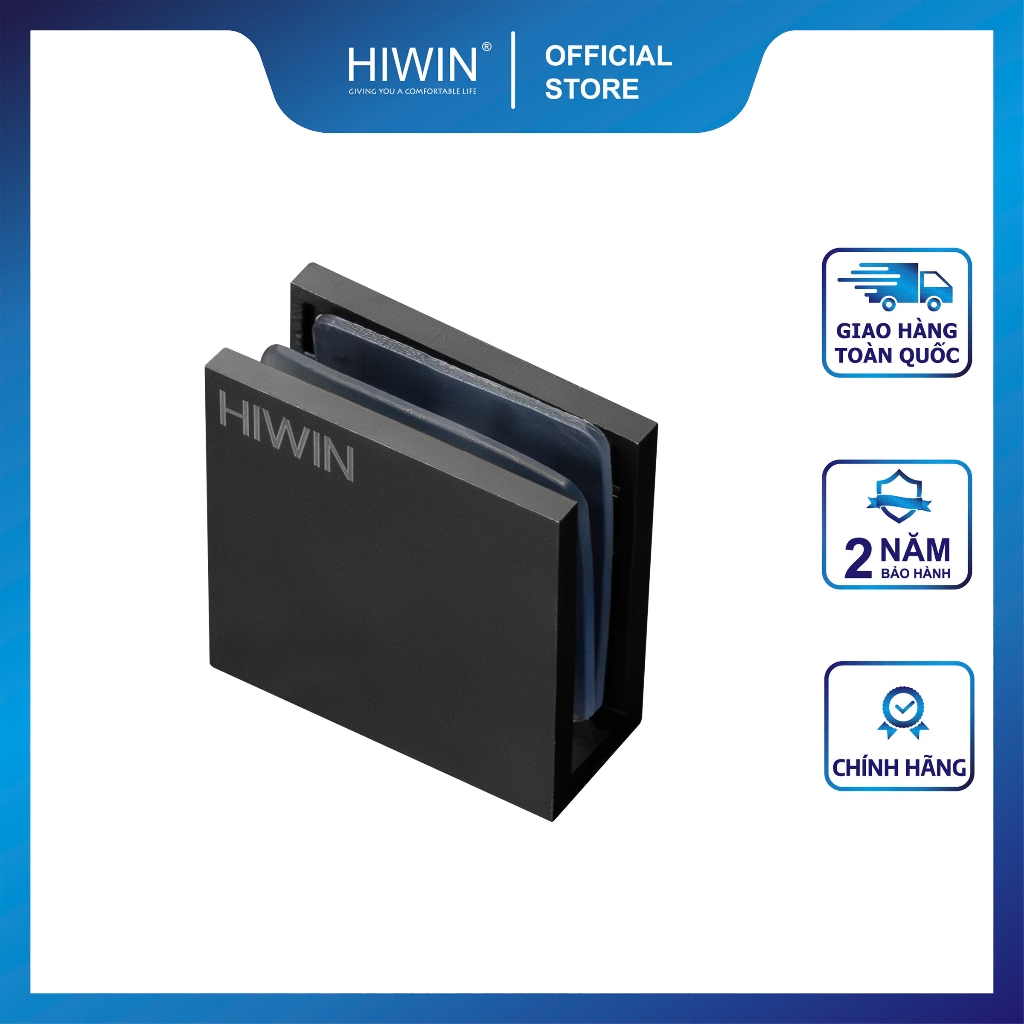 Kẹp định vị  cabin tắm kính Hiwin FC-2030 màu đen huyền bí