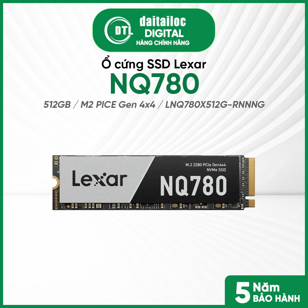 Ổ cứng SSD Lexar NQ780 512GB M2 PICE Gen 4x4 (LNQ780X512G-RNNNG) I Chính hãng I Bảo hành 60 tháng