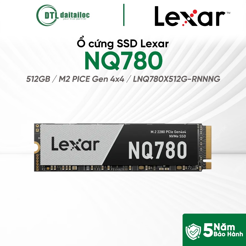 Ổ cứng SSD Lexar NQ780 512GB M2 PICE Gen 4x4 (LNQ780X512G-RNNNG) I Chính hãng I Bảo hành 60 tháng