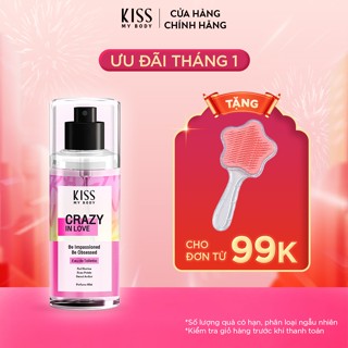  Xịt Thơm Toàn Thân Hương Nước Hoa KISS MY BODY Perfume Mist - Hương Crazy In Love 88ml 