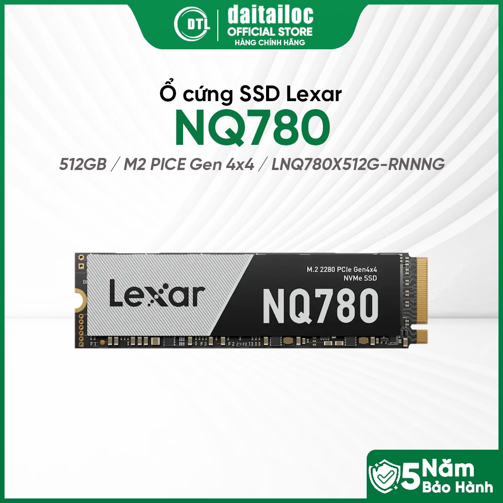 Ổ cứng SSD Lexar NQ780 512GB M2 PICE Gen 4x4 (LNQ780X512G-RNNNG) I Chính hãng I Bảo hành 60 tháng