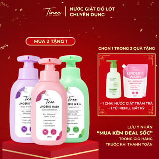  Nước Giặt Đồ Lót Chuyên Dụng Tinee 280ml Nano Bạc Hạn Chế Nấm Khuẩn dịu nhẹ cho da 