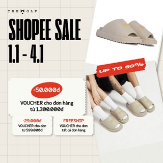  THEWOLF Dép Tăng Chiều Cao Nam Nữ THEWOLF ESSENTIAL CLOUD SANDAL Da Nhân Tạo Cao Cấp Đế IP 5.5cm   mẫu mới nhất 2025   