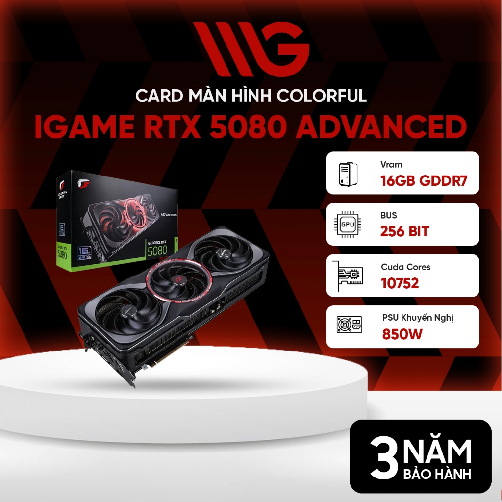 Card màn hình Colorful iGame GeForce RTX 5080 Advanced OC 16GB GDDR7