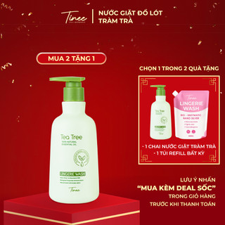  Nước giặt đồ lót Tràm Trà Tinee 280ml - Nano Bạc X2 Hạn Chế Nấm Khuẩn An Toàn Cho Da 