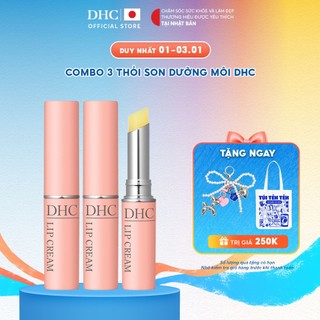  Combo 3 Thỏi Son dưỡng môi DHC Lip Cream dưỡng ẩm làm mềm môi 