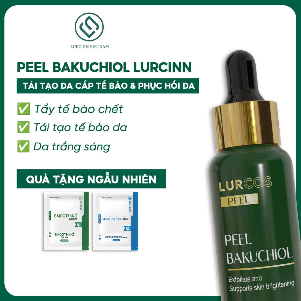 Peel Bakuchiol Lurcinn 20ml – Tái Tạo Da Cấp Tế Bào, Làm Dịu và Hỗ Trợ Phục Hồi Da | Lurcinn Vietnam