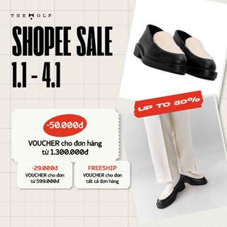  THE ELEGANT WOLF LOAFER - BLACK & OFFWHITE 