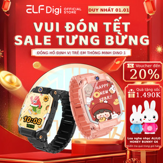  Đồng Hồ Thông Minh Trẻ Em ELF Digi DINO 1 - Định Vị GPS | Nút SOS | Màn AMOLED | Sim 4G | Chống Nước IP67 - Chính hãng 