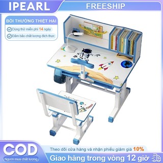  iPearl Bàn học sinh cho trẻ em từ 3-16 tuổi có giá sách chống gù chống cận có thể điều  tiết kiệm không gian 