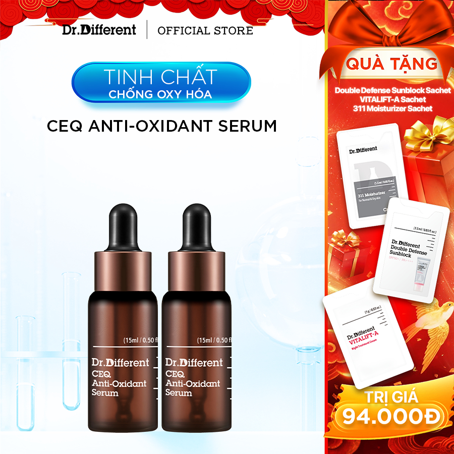 Tinh chất chống oxy hoá Dr.Different CEQ Anti-Oxidant - 15% Vitamin C (15ML x 2)