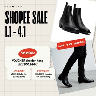  Giày boot THE WOLF wild walk chelsea boot - Black 