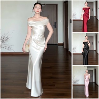  Lua Dress Wonderhouse Đầm thiết kế xéo vai chất vải lụa sang trong  phù hợp cho các buổi tiệc 