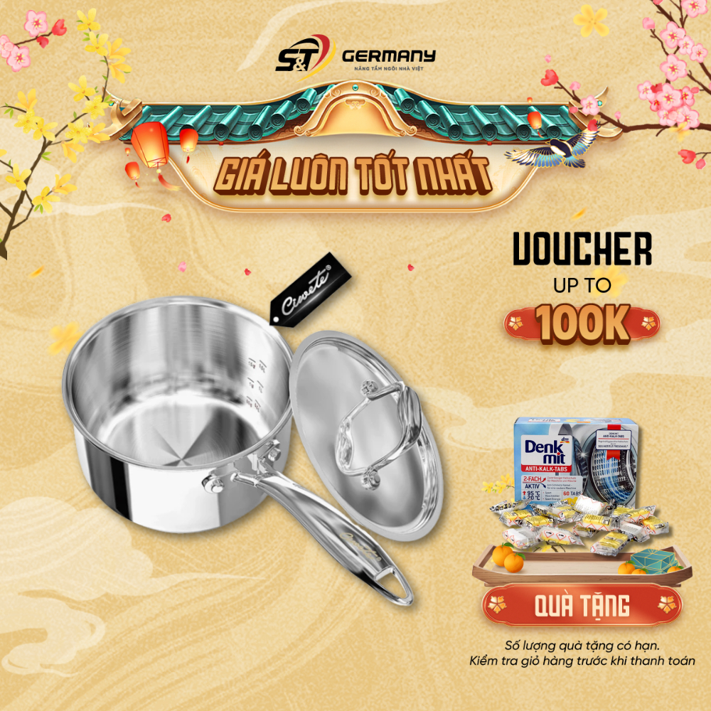 HCM Quánh inox cao cấp Ciwete 16cm, 18cm nội địa Đức GermanySnT