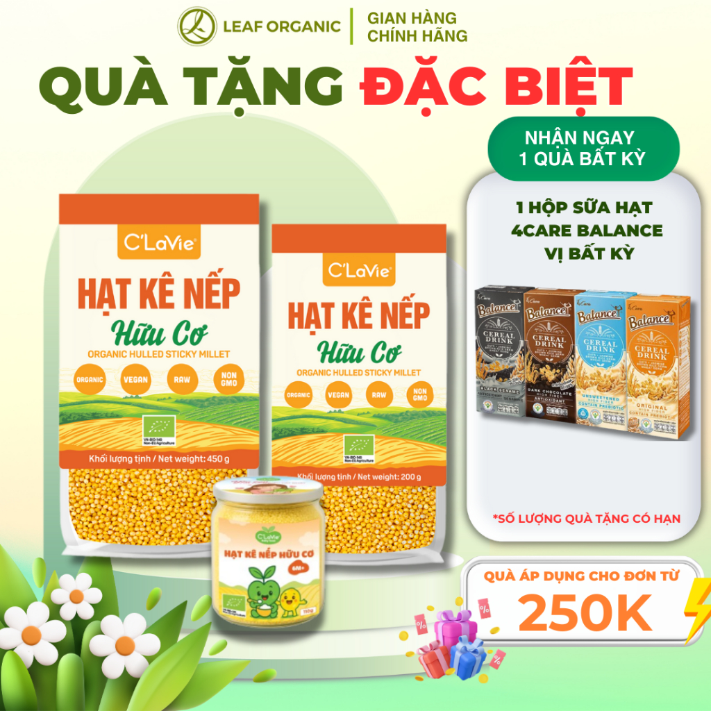 Hạt kê nếp hữu cơ C’LaVie