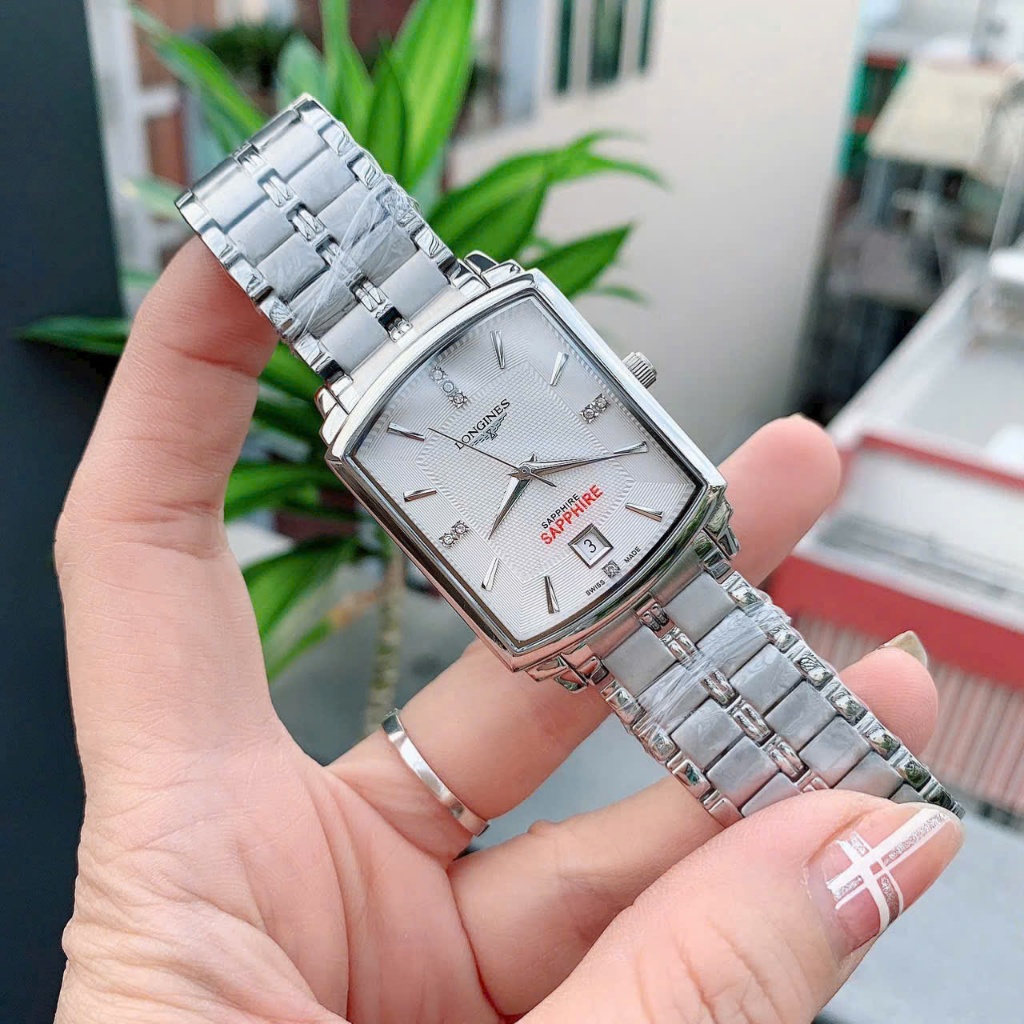 Đồng Hồ LNGIES Thời Trang Cặp Đôi Nam Nữ, Nhiều Màu + Mẫu Unisex, Dây Thép Cao Cấp, Mặt Vuông Saphiere Chống Trầy