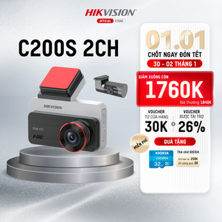  Camera Hành Trình Hikvision C200S – Màn hình 3′′ 2 kênh Full HD khẩu F2.0 cảm biến G hỗ trợ tối đa 256G BH 12T 
